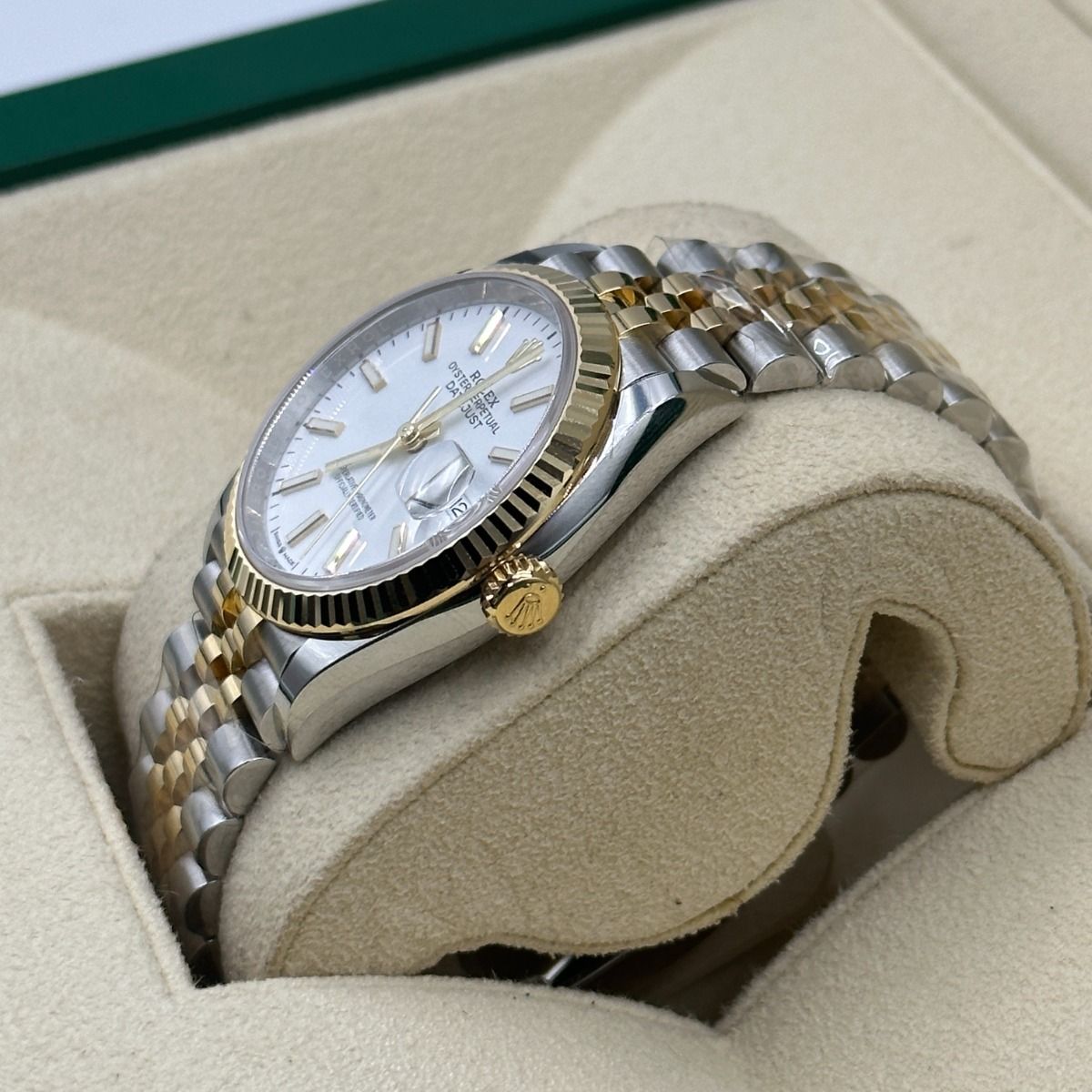 Rolex Datejust 41mm men's mirror watch, silver stone-set dial – view 5