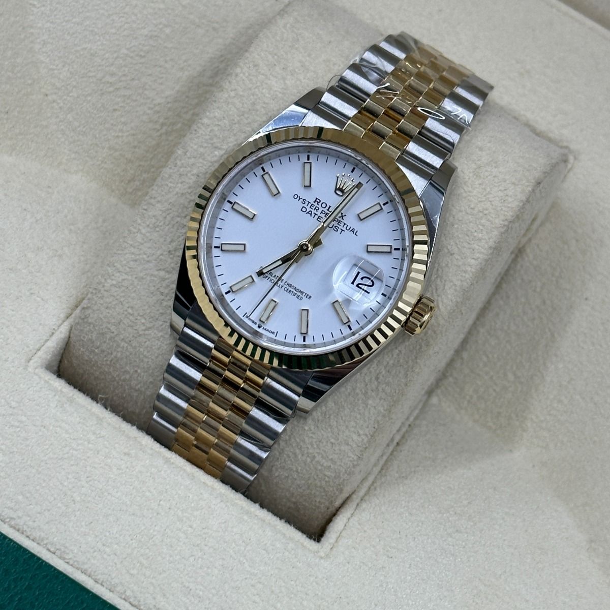 Rolex Datejust 41mm men's mirror watch, silver stone-set dial – view 7