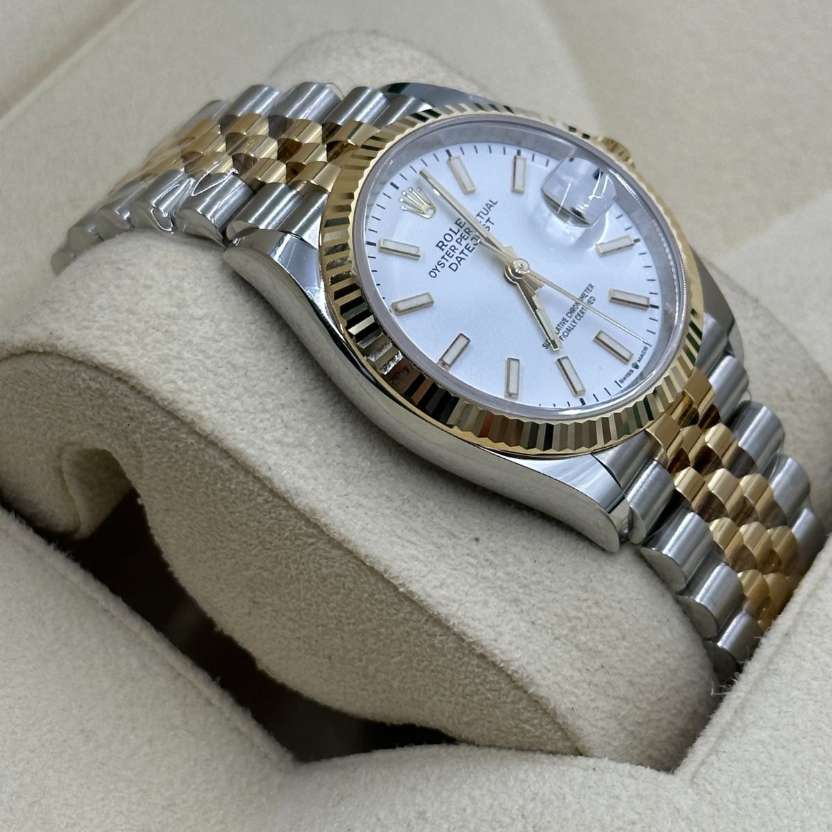 Rolex Datejust 41mm men's mirror watch, silver stone-set dial – view 8