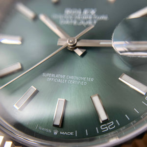 Rolex Datejust 41mm men's mirror watch, dark green dial – view 5