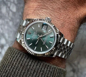 Rolex Datejust 41mm men's mirror watch, dark green dial – view 9