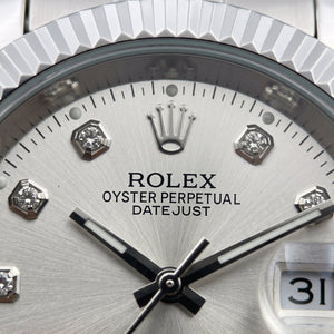 Rolex Datejust 41mm men's mirror watch, silver stone-set dial – view 5