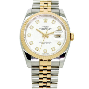 Rolex Datejust 41mm men's mirror watch, silver stone-set dial – view 4