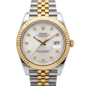 Rolex Datejust 41mm men's mirror watch, silver stone-set dial – view 2