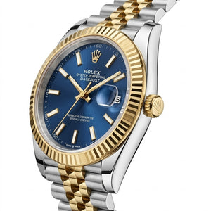 Rolex Datejust 41mm men's mirror watch, blue dial – view 3