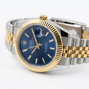Rolex Datejust 41mm men's mirror watch, blue dial – view 5
