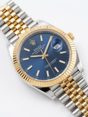 Rolex Datejust 41mm men's mirror watch, blue dial – view 6