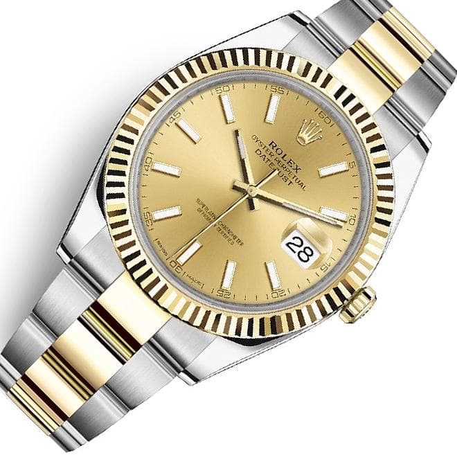 Rolex Datejust 41mm men's mirror watch, champagne dial – view 3