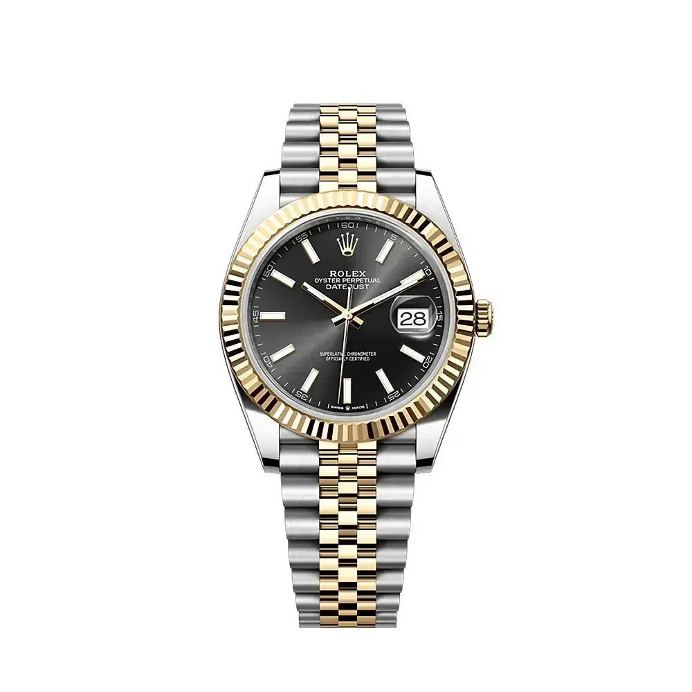 Rolex Datejust 41mm men's mirror watch, dark gray dial – view 2