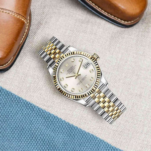 Rolex Datejust 31mm women's mirror watch, silver stone-set dial – view 4