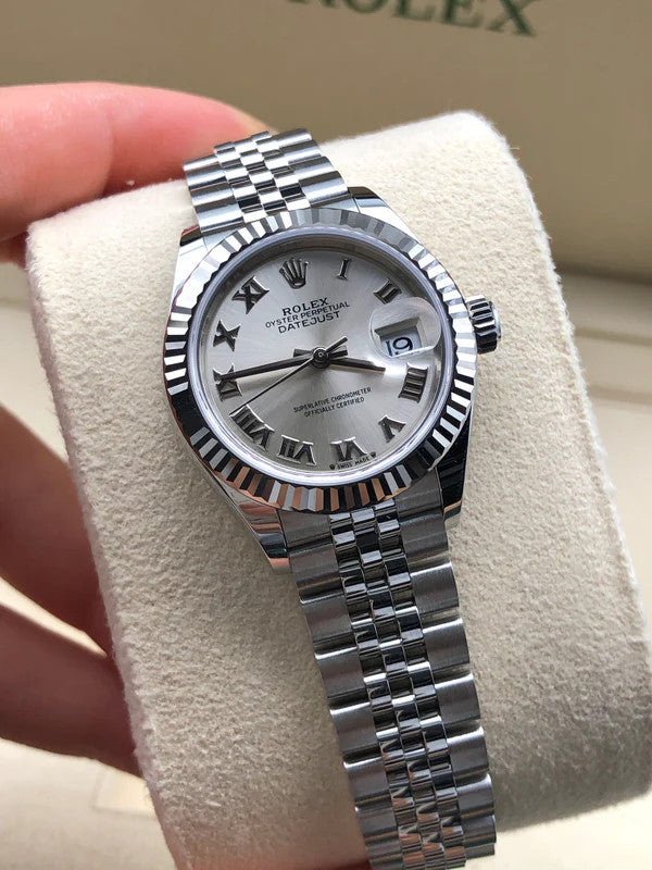 Rolex Datejust 31mm women's mirror watch, silver Roman numeral dial – view 2