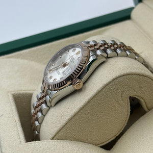 Rolex Datejust 31mm women's mirror watch, silver stone-set dial – view 8