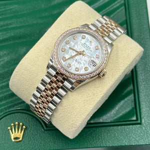 Rolex Datejust 31mm women's mirror watch, white mother-of-pearl stone-set dial – view 4