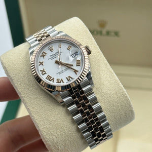 Rolex Datejust 31mm women's mirror watch, white Roman numeral dial – view 9