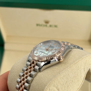 Rolex Datejust 31mm women's mirror watch, white mother-of-pearl stone-set dial – view 6