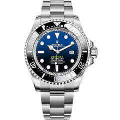 Rolex Deepsea 44mm Men's Mirror Automatic Watch – Blue Dial & Silver Stainless Steel Bracelet