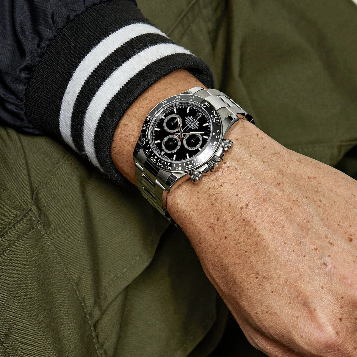 Rolex Daytona men's mirror watch, black dial – view 2