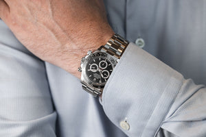 Rolex Daytona men's mirror watch, black dial – view 3