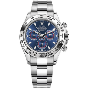 Rolex Daytona 40mm Men's Mirror Automatic Watch – Blue Dial & Silver Stainless Steel Bracelet