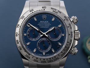 Rolex Daytona men's mirror watch, blue dial – view 2