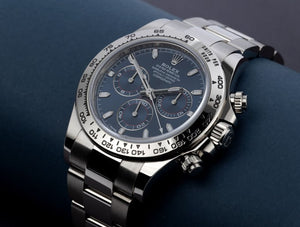 Rolex Daytona men's mirror watch, blue dial – view 3