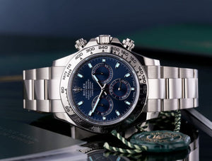 Rolex Daytona men's mirror watch, blue dial – view 4