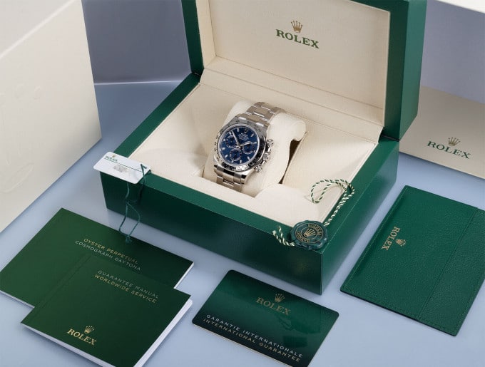 Rolex Daytona men's mirror watch, blue dial – view 6