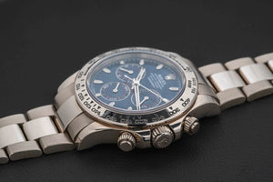 Rolex Daytona men's mirror watch, blue dial – view 9
