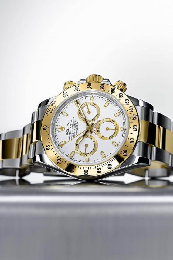 Rolex Daytona men's mirror watch, white dial – view 11