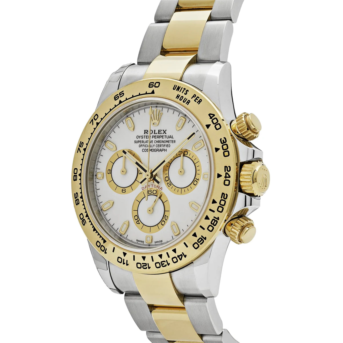 Rolex Daytona men's mirror watch, white dial – view 6