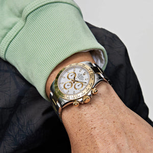 Rolex Daytona men's mirror watch, white dial – view 9