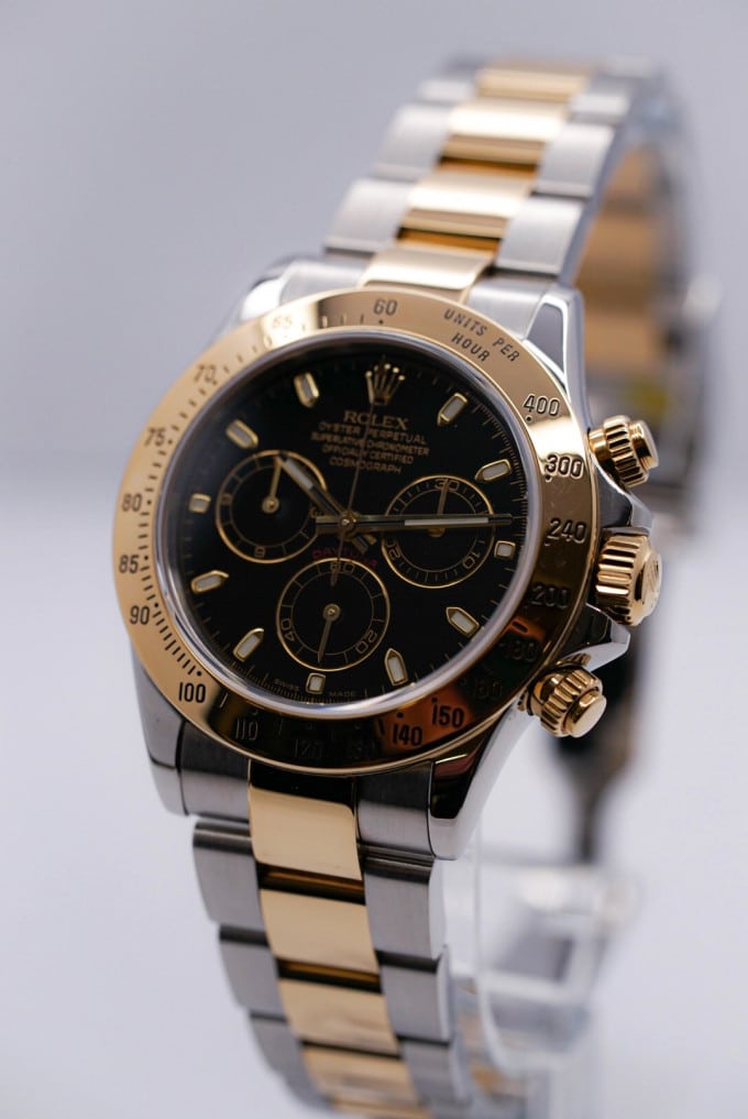 Rolex Daytona men's mirror watch, black dial – view 4
