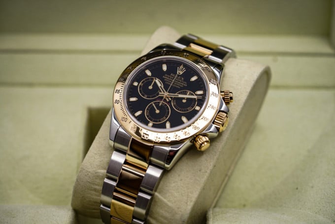 Rolex Daytona men's mirror watch, black dial – view 6