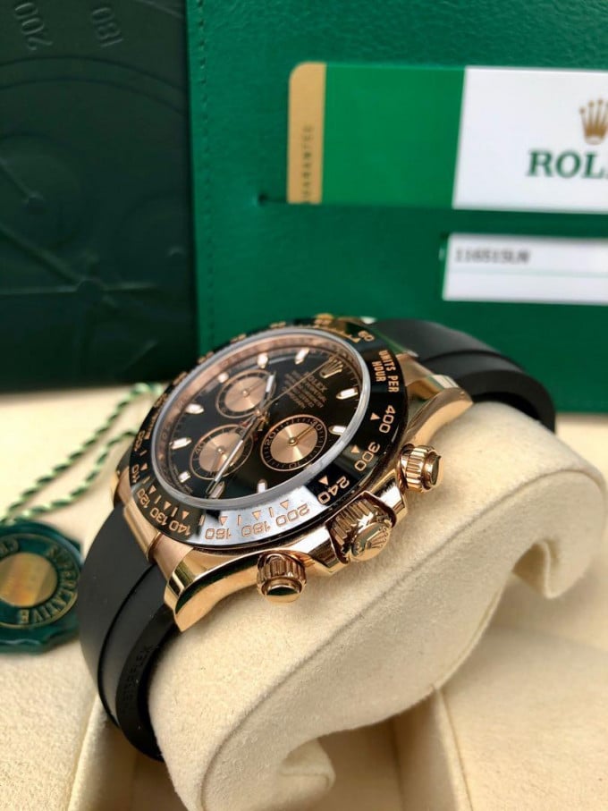 Rolex Daytona men's mirror watch, black dial – view 2
