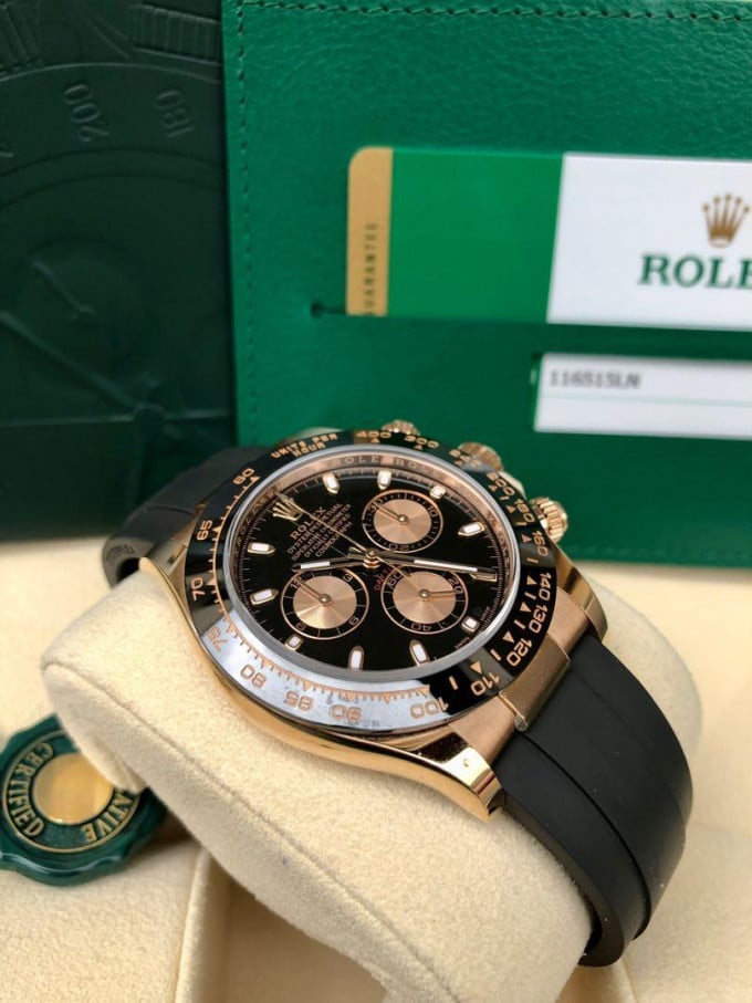 Rolex Daytona men's mirror watch, black dial – view 5