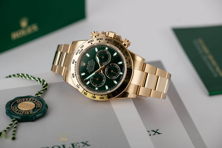 Rolex Daytona men's mirror watch, green dial – view 10