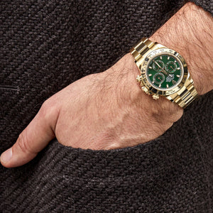 Rolex Daytona men's mirror watch, green dial – view 12