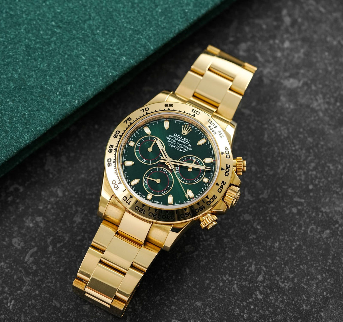 Rolex Daytona men's mirror watch, green dial – view 13