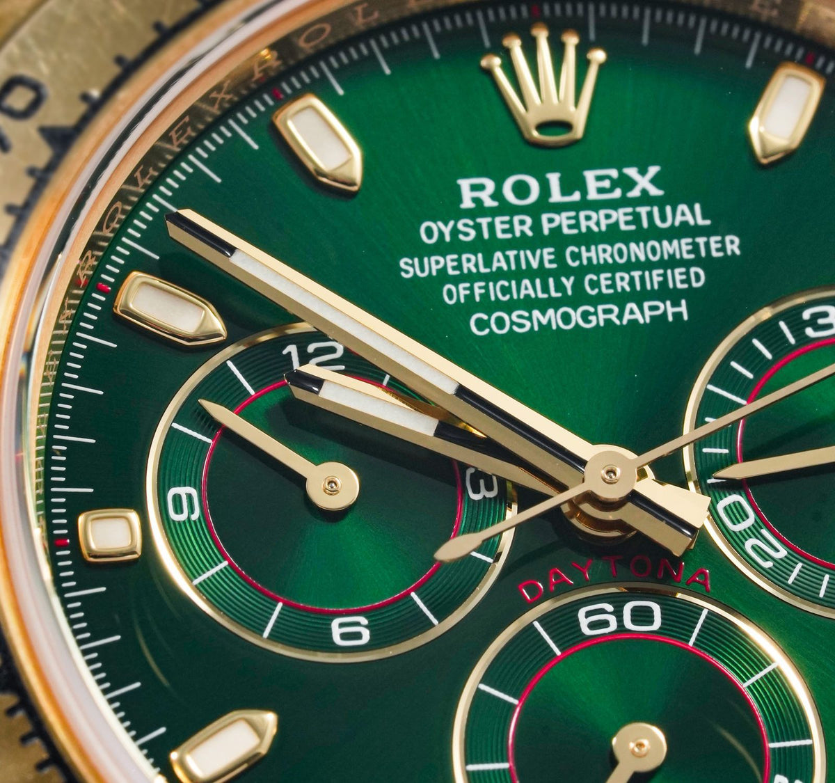 Rolex Daytona men's mirror watch, green dial – view 7