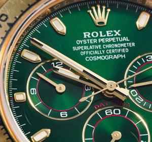 Rolex Daytona men's mirror watch, green dial – view 7