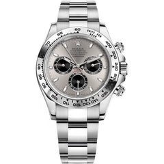 Rolex Daytona 40mm Men's Mirror Automatic Watch – Light Gray Dial & Silver Stainless Steel Bracelet