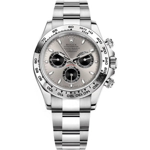 Rolex Daytona 40mm Men's Mirror Automatic Watch – Light Gray Dial & Silver Stainless Steel Bracelet