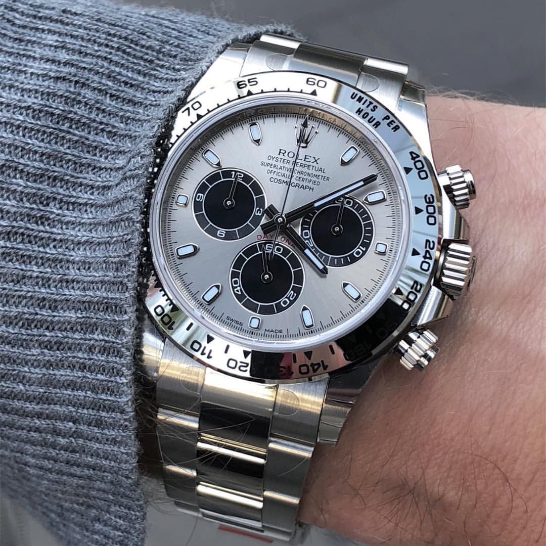 Rolex Daytona men's mirror watch, light gray dial – view 11