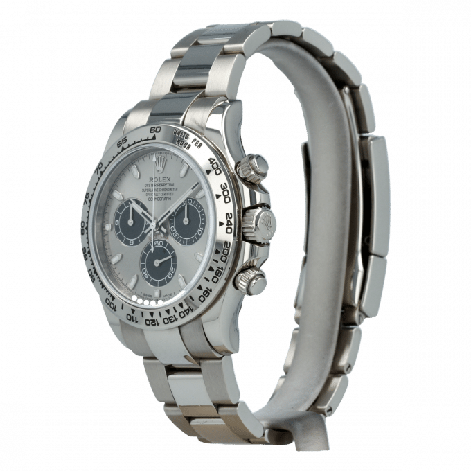 Rolex Daytona men's mirror watch, light gray dial – view 2