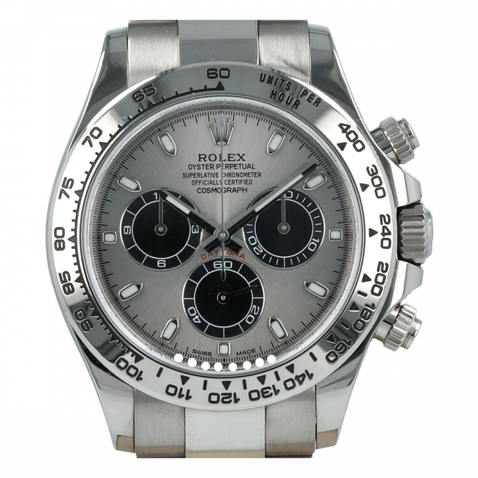 Rolex Daytona men's mirror watch, light gray dial – view 3