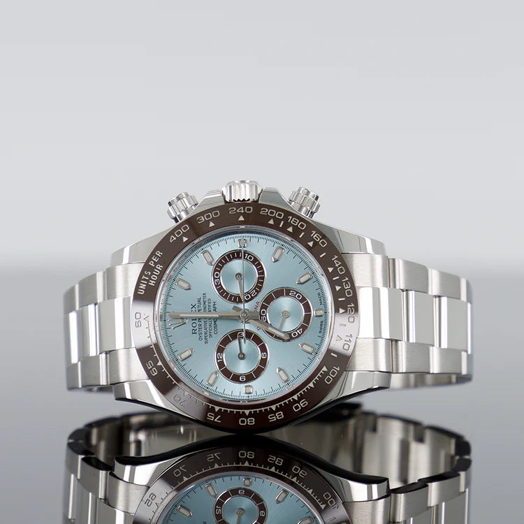 Rolex Daytona men's mirror watch, ice blue dial – view 14