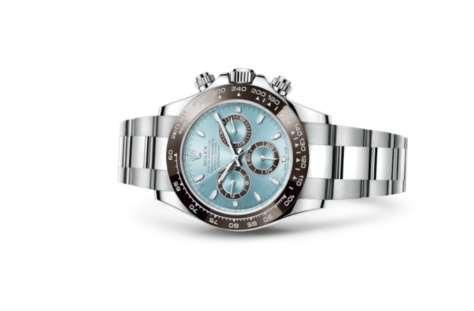 Rolex Daytona men's mirror watch, ice blue dial – view 3