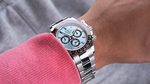Rolex Daytona men's mirror watch, ice blue dial – view 8