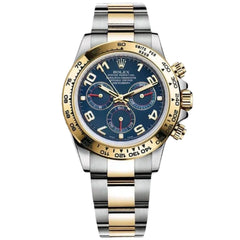 Rolex Daytona 40mm Men's Mirror Automatic Watch – Blue Dial & Two-Tone Silver & Gold-Tone Stainless Steel Bracelet