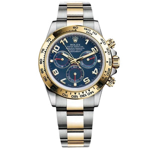 Rolex Daytona 40mm Men's Mirror Automatic Watch – Blue Dial & Two-Tone Silver & Gold-Tone Stainless Steel Bracelet